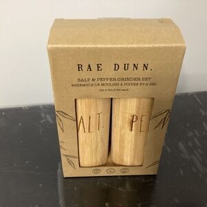 Rae Dunn wooden salt and pepper